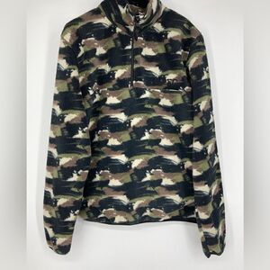 WeSC Camo Fleece Unisex Pullover Size Men’s L/Women’s XL